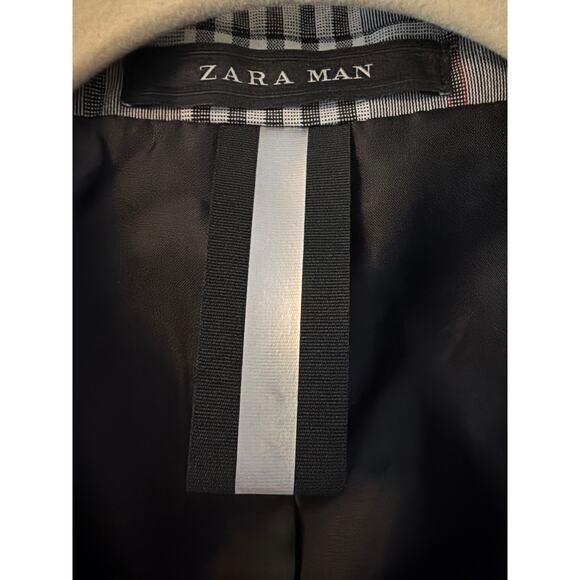 Zara men’s blazer suite gray and red Christmas suit sz38 - Picture 5 of 6